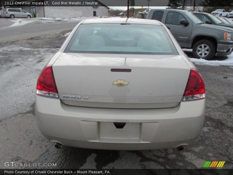 Gold Mist Metallic / Neutral 2012 Chevrolet Impala LT