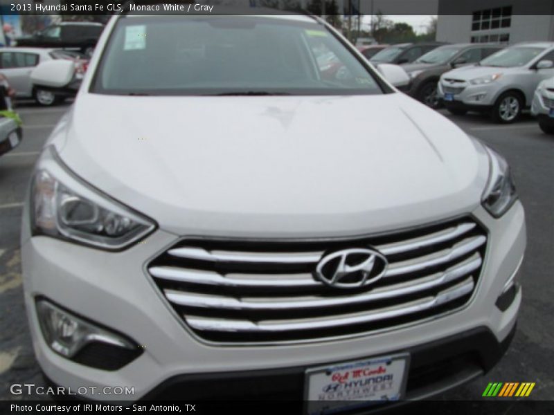 Monaco White / Gray 2013 Hyundai Santa Fe GLS