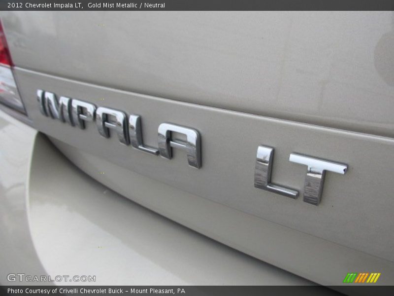 Gold Mist Metallic / Neutral 2012 Chevrolet Impala LT