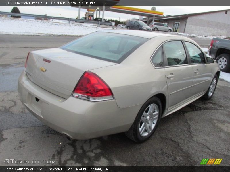 Gold Mist Metallic / Neutral 2012 Chevrolet Impala LT