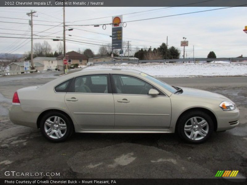 Gold Mist Metallic / Neutral 2012 Chevrolet Impala LT