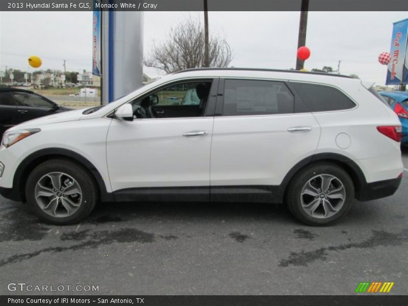 Monaco White / Gray 2013 Hyundai Santa Fe GLS
