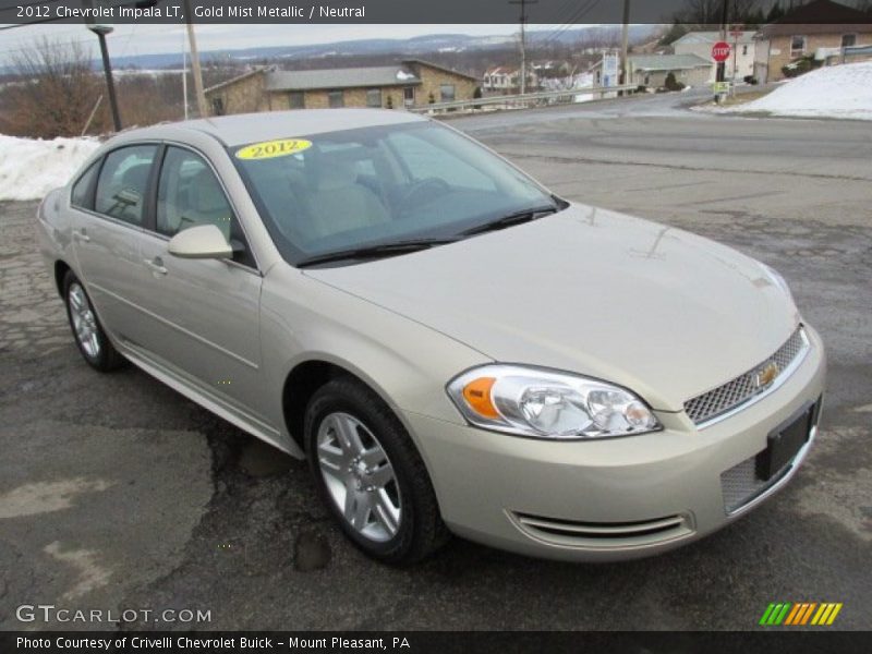 Gold Mist Metallic / Neutral 2012 Chevrolet Impala LT