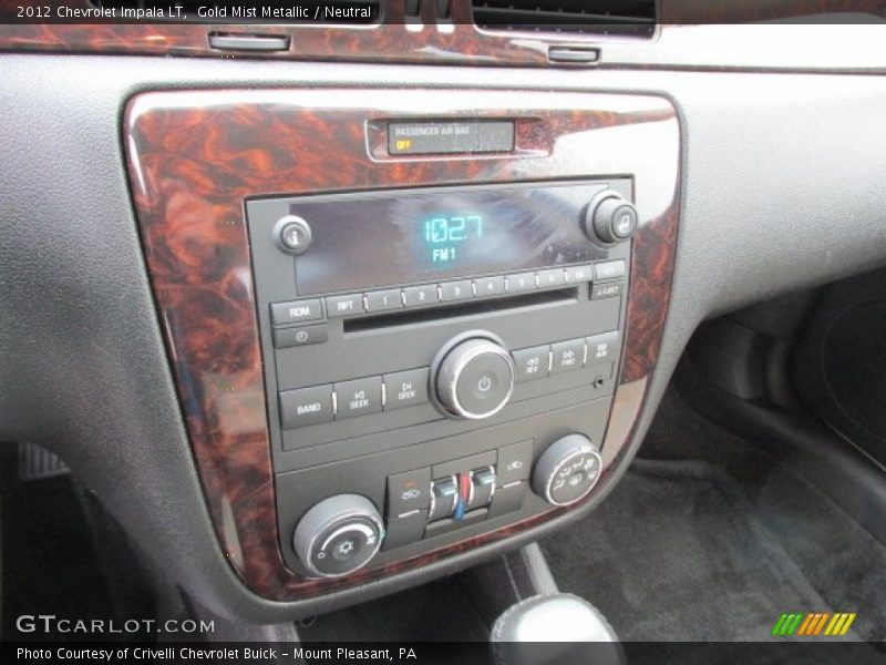 Gold Mist Metallic / Neutral 2012 Chevrolet Impala LT