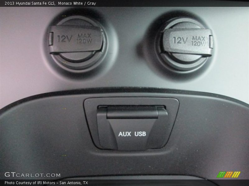 Monaco White / Gray 2013 Hyundai Santa Fe GLS