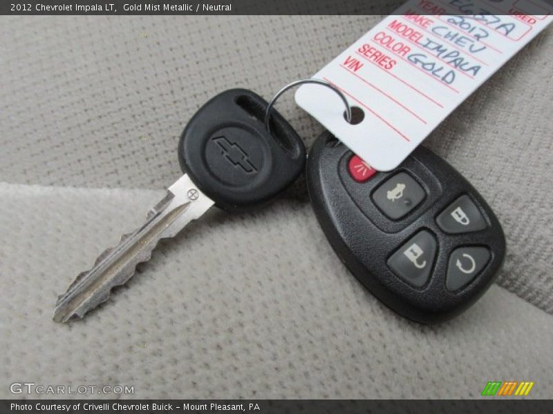 Gold Mist Metallic / Neutral 2012 Chevrolet Impala LT