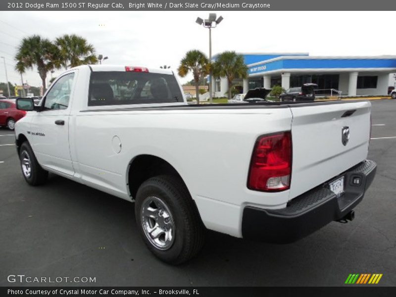 Bright White / Dark Slate Gray/Medium Graystone 2012 Dodge Ram 1500 ST Regular Cab