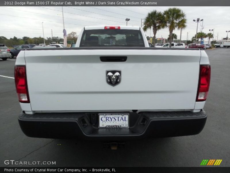 Bright White / Dark Slate Gray/Medium Graystone 2012 Dodge Ram 1500 ST Regular Cab