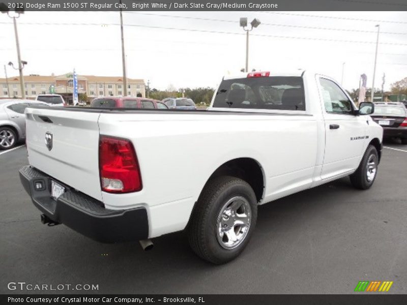 Bright White / Dark Slate Gray/Medium Graystone 2012 Dodge Ram 1500 ST Regular Cab