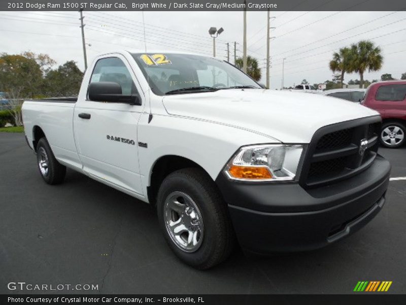 Bright White / Dark Slate Gray/Medium Graystone 2012 Dodge Ram 1500 ST Regular Cab