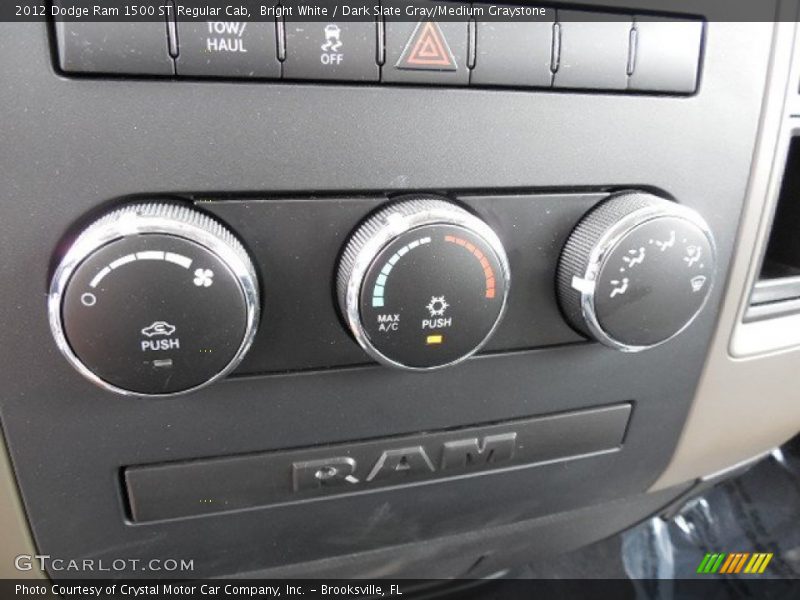 Bright White / Dark Slate Gray/Medium Graystone 2012 Dodge Ram 1500 ST Regular Cab