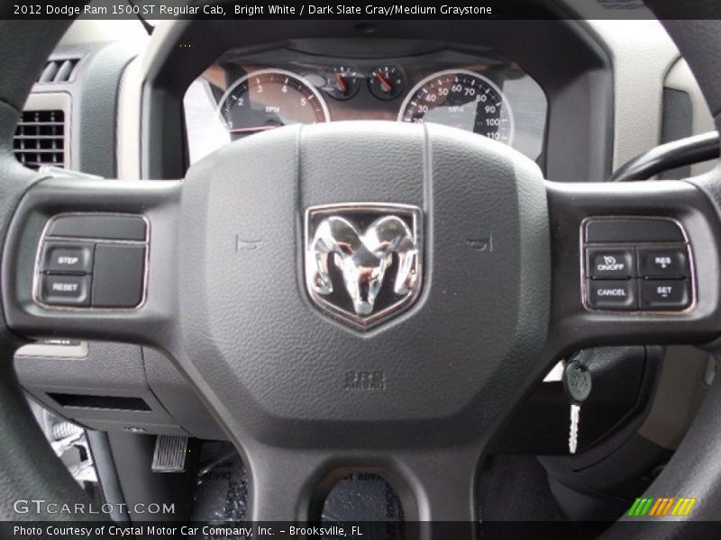 Bright White / Dark Slate Gray/Medium Graystone 2012 Dodge Ram 1500 ST Regular Cab