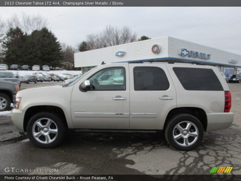 Champagne Silver Metallic / Ebony 2013 Chevrolet Tahoe LTZ 4x4