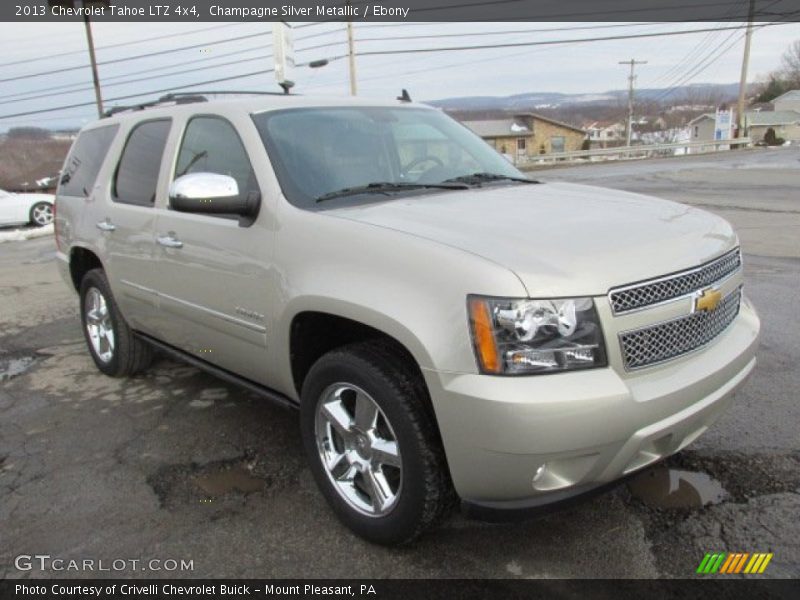 Champagne Silver Metallic / Ebony 2013 Chevrolet Tahoe LTZ 4x4