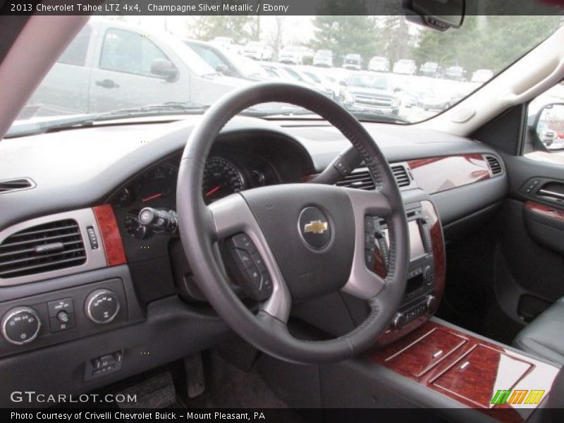 Champagne Silver Metallic / Ebony 2013 Chevrolet Tahoe LTZ 4x4