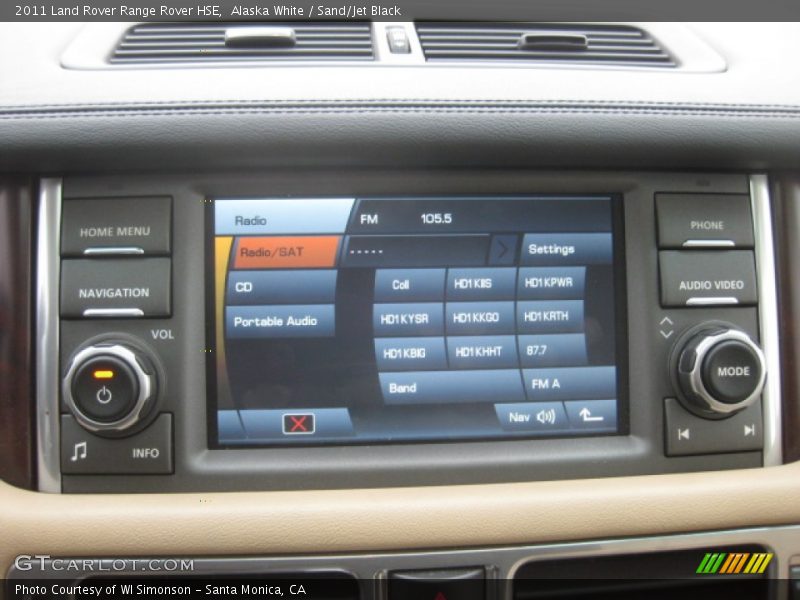 Alaska White / Sand/Jet Black 2011 Land Rover Range Rover HSE