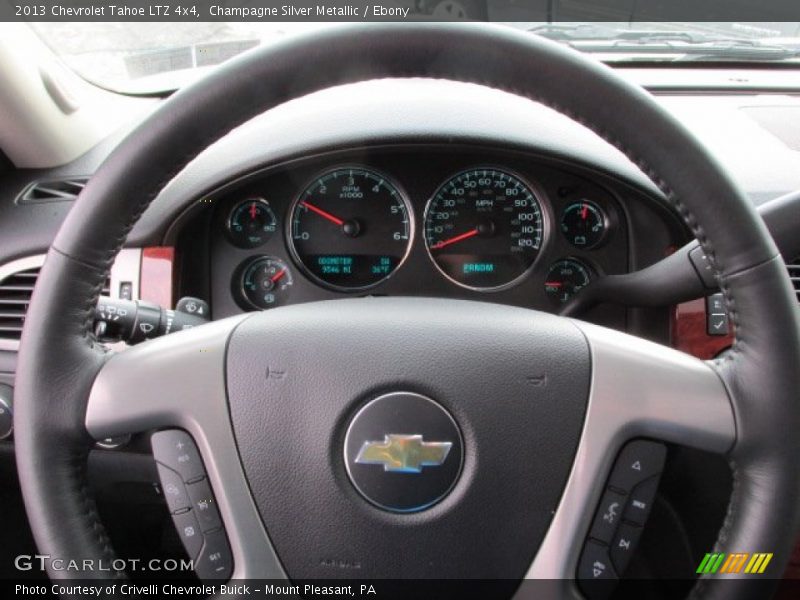 Champagne Silver Metallic / Ebony 2013 Chevrolet Tahoe LTZ 4x4