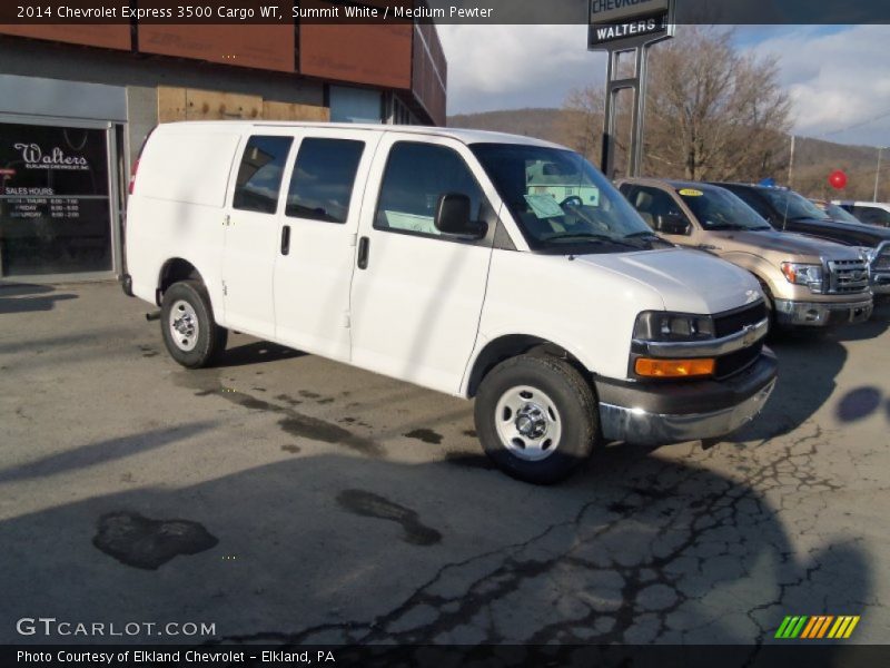 Summit White / Medium Pewter 2014 Chevrolet Express 3500 Cargo WT