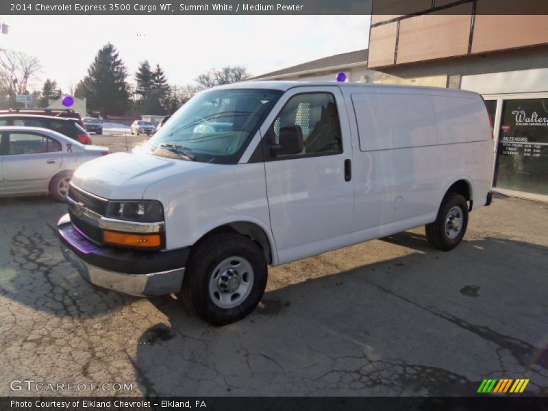 Summit White / Medium Pewter 2014 Chevrolet Express 3500 Cargo WT
