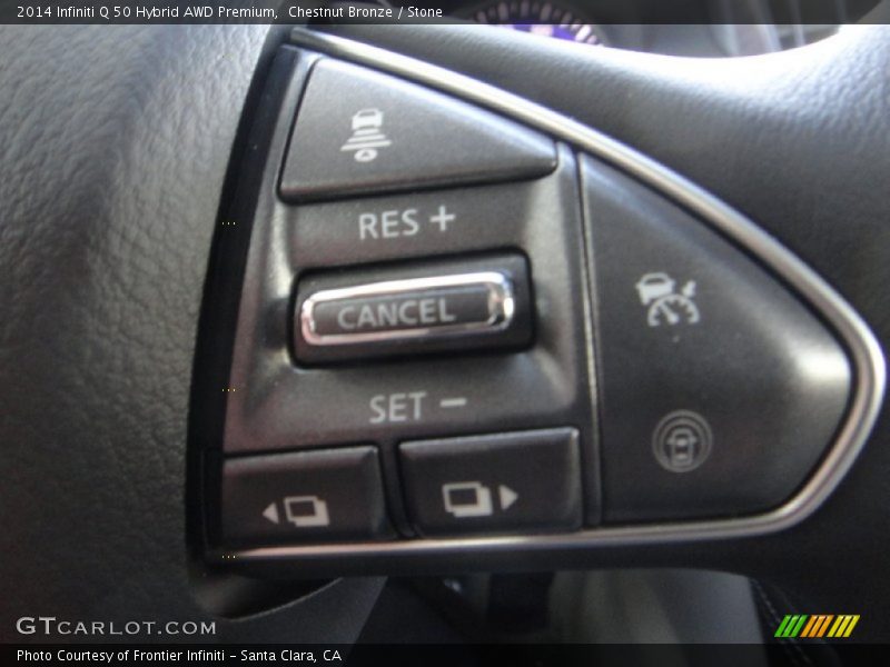 Controls of 2014 Q 50 Hybrid AWD Premium