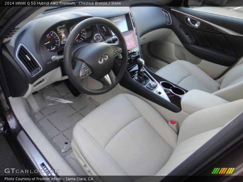 Stone Interior - 2014 Q 50 Hybrid AWD Premium 