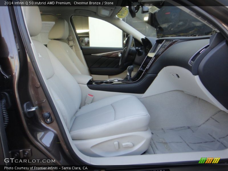 Chestnut Bronze / Stone 2014 Infiniti Q 50 Hybrid AWD Premium