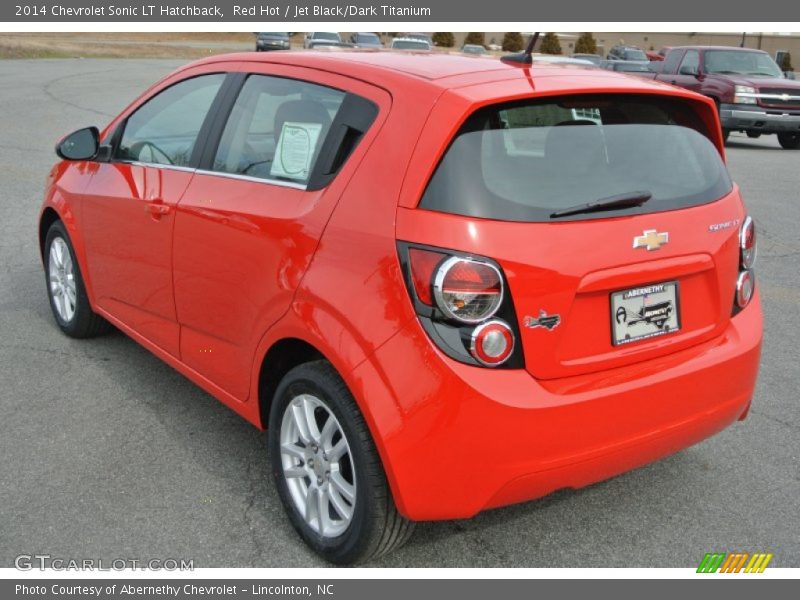 Red Hot / Jet Black/Dark Titanium 2014 Chevrolet Sonic LT Hatchback