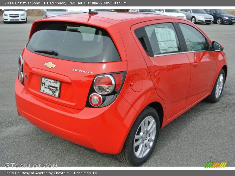 Red Hot / Jet Black/Dark Titanium 2014 Chevrolet Sonic LT Hatchback