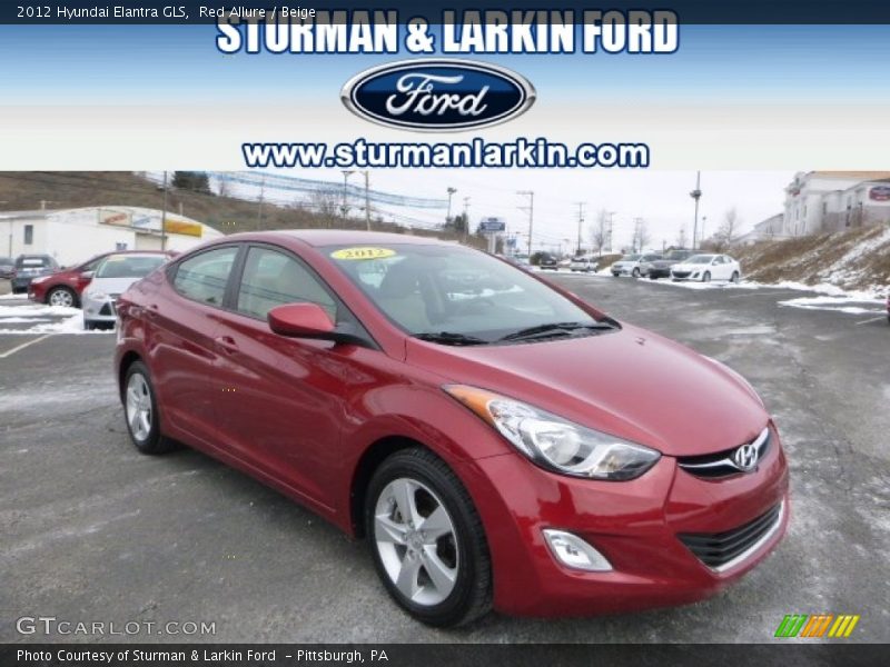 Red Allure / Beige 2012 Hyundai Elantra GLS