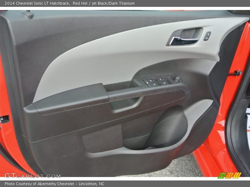 Red Hot / Jet Black/Dark Titanium 2014 Chevrolet Sonic LT Hatchback