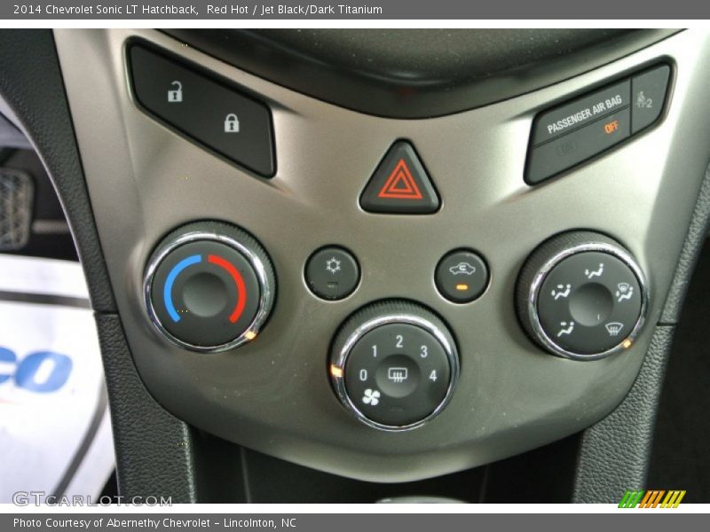Red Hot / Jet Black/Dark Titanium 2014 Chevrolet Sonic LT Hatchback