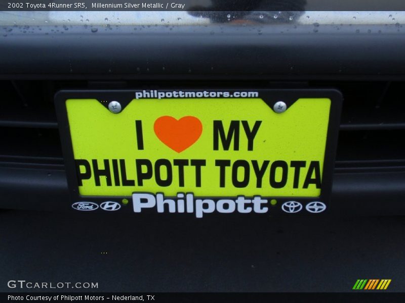 Millennium Silver Metallic / Gray 2002 Toyota 4Runner SR5