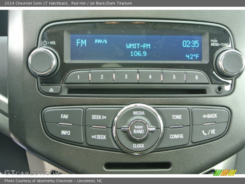 Red Hot / Jet Black/Dark Titanium 2014 Chevrolet Sonic LT Hatchback