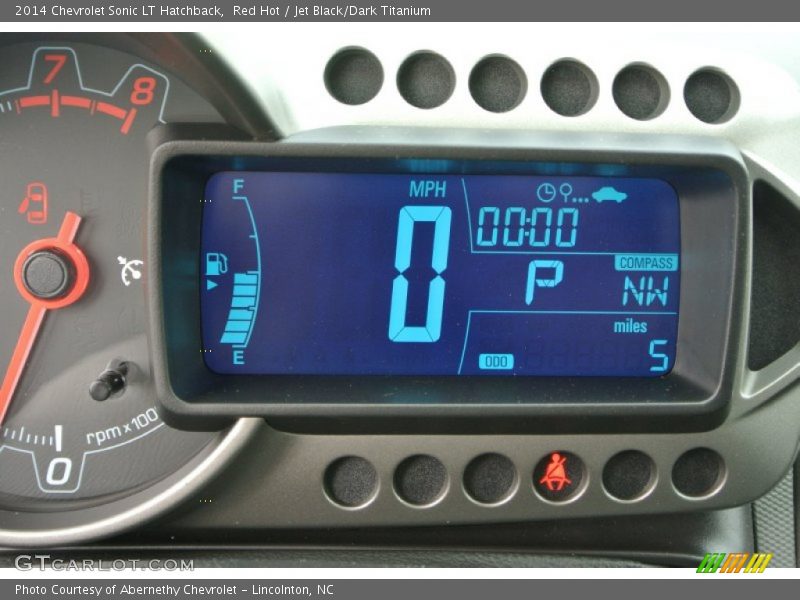 Red Hot / Jet Black/Dark Titanium 2014 Chevrolet Sonic LT Hatchback