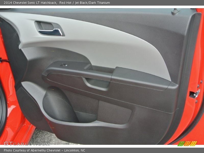 Red Hot / Jet Black/Dark Titanium 2014 Chevrolet Sonic LT Hatchback