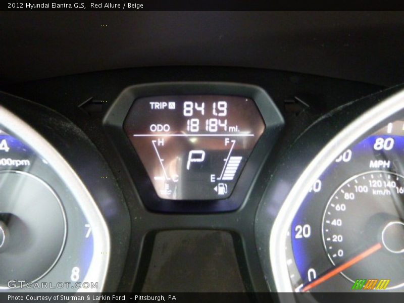 Red Allure / Beige 2012 Hyundai Elantra GLS