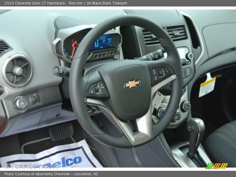 Red Hot / Jet Black/Dark Titanium 2014 Chevrolet Sonic LT Hatchback