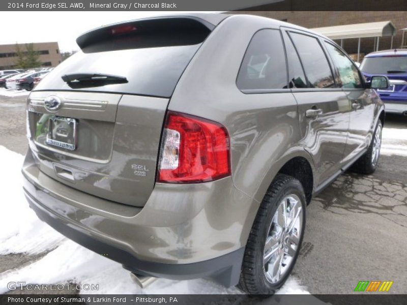 Mineral Gray / Charcoal Black 2014 Ford Edge SEL AWD