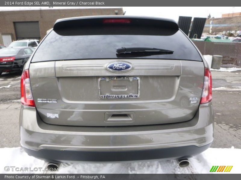 Mineral Gray / Charcoal Black 2014 Ford Edge SEL AWD