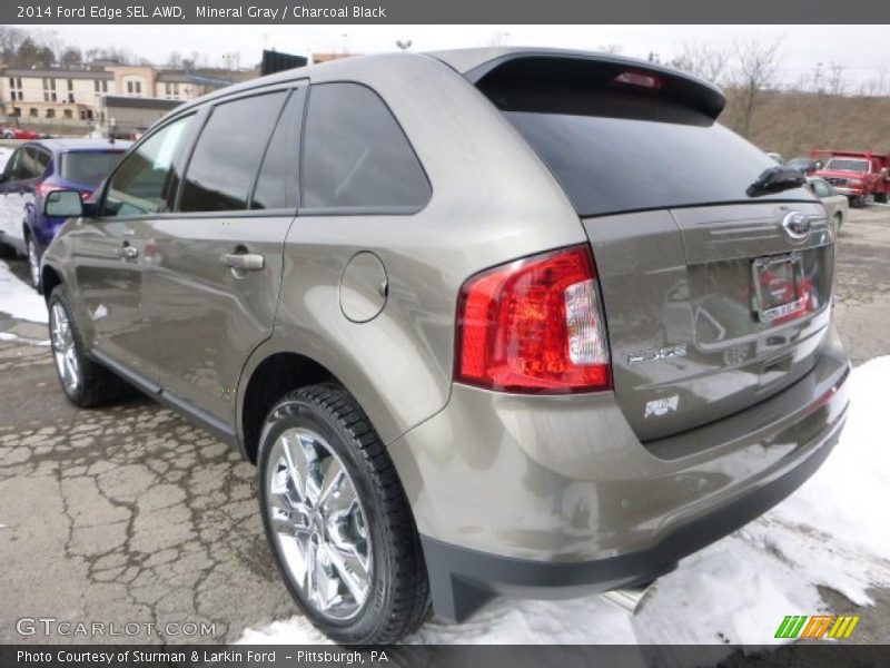 Mineral Gray / Charcoal Black 2014 Ford Edge SEL AWD