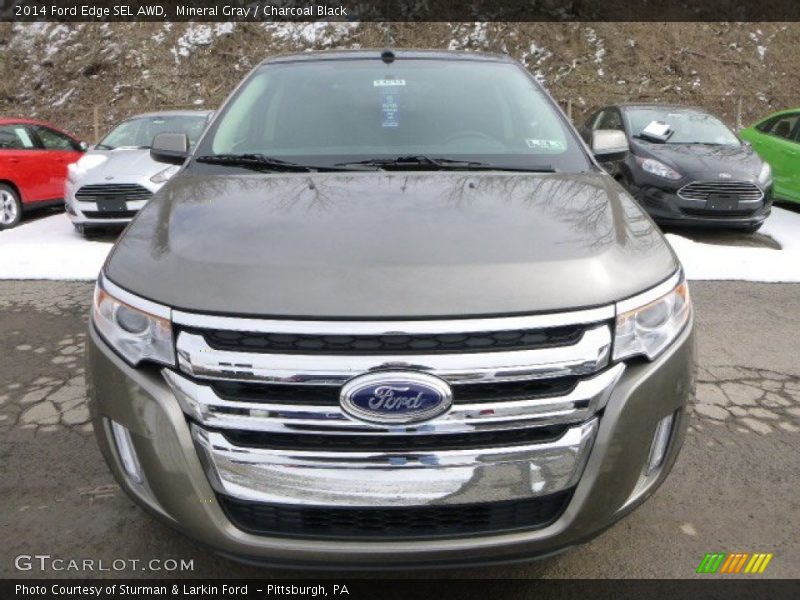 Mineral Gray / Charcoal Black 2014 Ford Edge SEL AWD