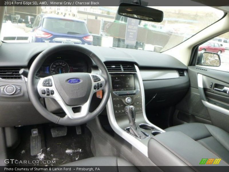 Mineral Gray / Charcoal Black 2014 Ford Edge SEL AWD