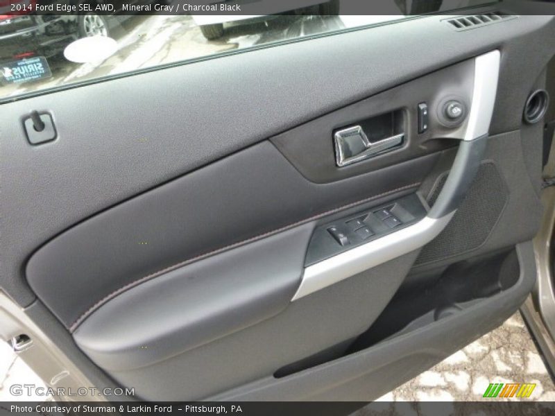 Mineral Gray / Charcoal Black 2014 Ford Edge SEL AWD