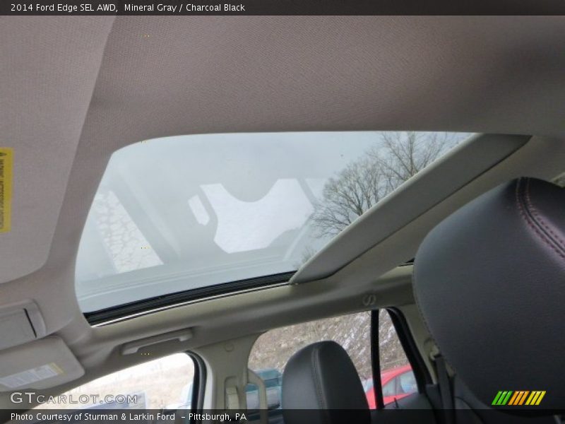 Mineral Gray / Charcoal Black 2014 Ford Edge SEL AWD