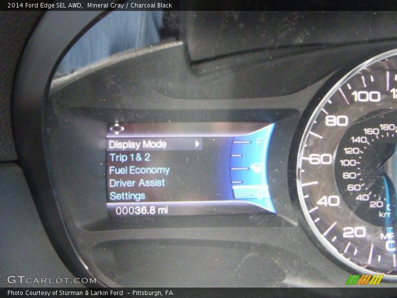 Mineral Gray / Charcoal Black 2014 Ford Edge SEL AWD