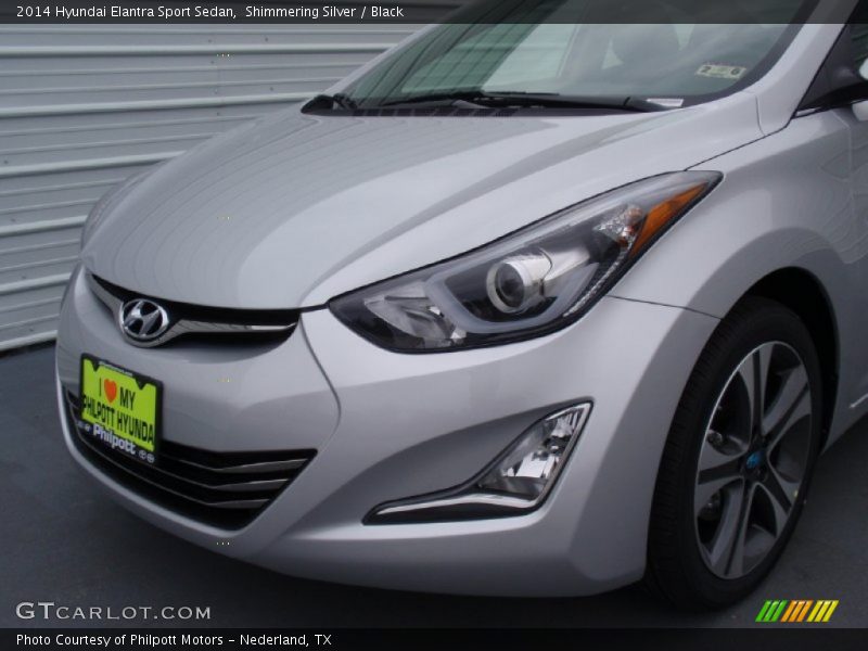 Shimmering Silver / Black 2014 Hyundai Elantra Sport Sedan