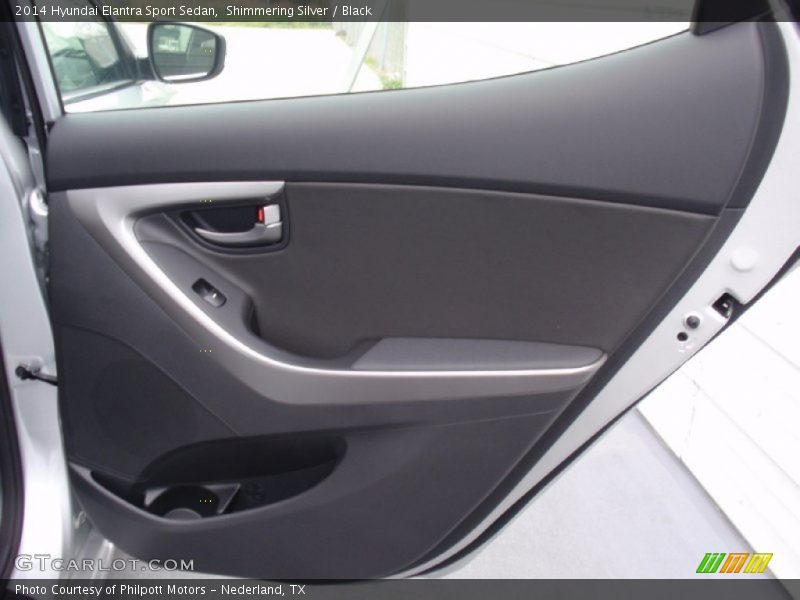 Shimmering Silver / Black 2014 Hyundai Elantra Sport Sedan