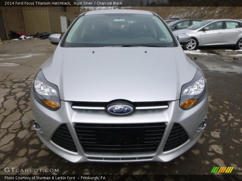 Ingot Silver / Charcoal Black 2014 Ford Focus Titanium Hatchback