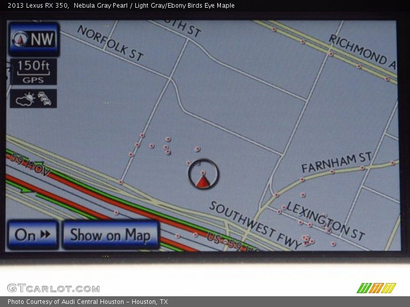 Nebula Gray Pearl / Light Gray/Ebony Birds Eye Maple 2013 Lexus RX 350