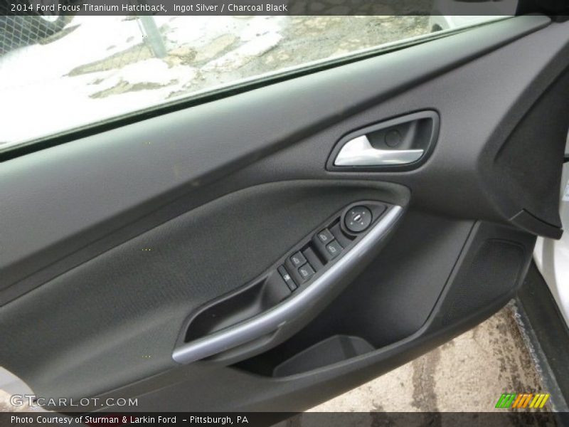Ingot Silver / Charcoal Black 2014 Ford Focus Titanium Hatchback